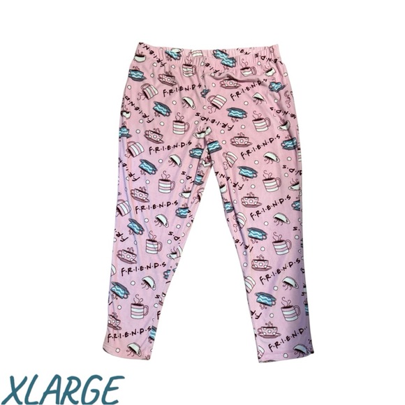 FRIENDS Other - FRIENDS Pink Pajama Pants with Fun Print  XLARGE   #5